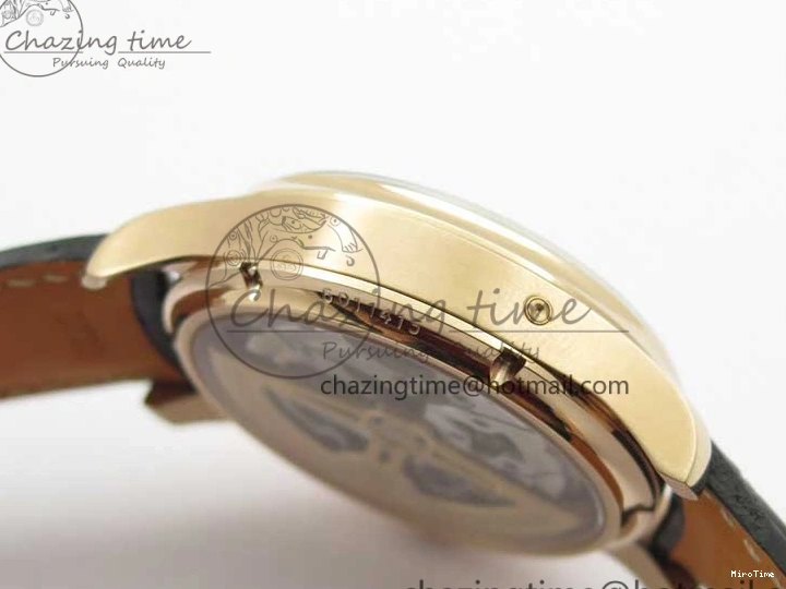 MIROTIME 0223 Premium Portugieser Perpetual Calendar IW503302 RG V9F 1:1 Best Edition Blue Dial on Black Leather Strap A 7098